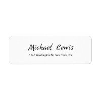 Minimalista de Script Simples Preto e Branco Elega