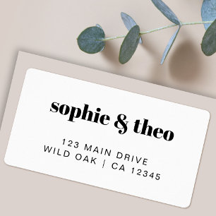 Etiqueta Minimalista Informal  Casamento Casual Retro Moder