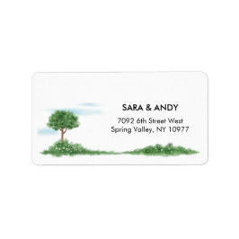 Etiqueta Minimalista Moderno Aquarela Personalizável
