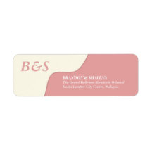 Minimalista Moderno Rosa Empoeirado e Creme Abstra