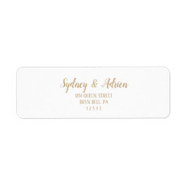 Etiqueta Minimalista Simples|Endereço de Retorno de Convite