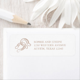 Etiqueta Minimalista Western | Casamento Cor Cobre Branco