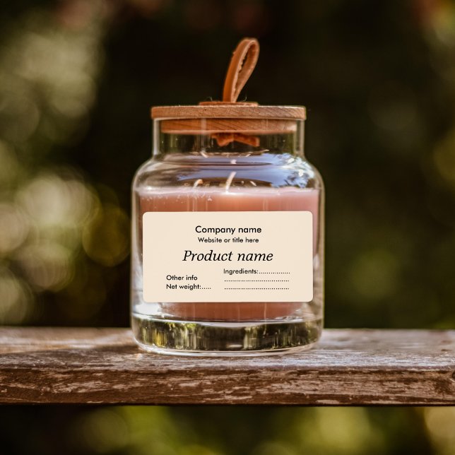 Etiqueta Mínimo bege simples (Criador carregado)