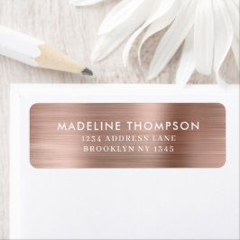 Etiqueta Mínimo Clássico de Rosa de metal escovado Dourado