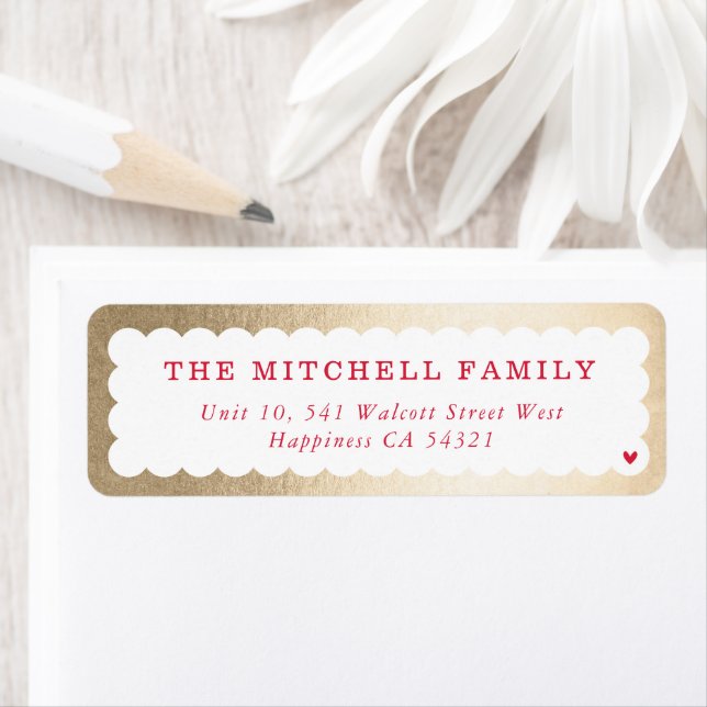 Etiqueta Mínimo de banner dourado do SENDER (Insitu)