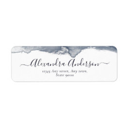 Etiqueta Mínimo de Caligrafia por Aquarela da Cinza Moderna