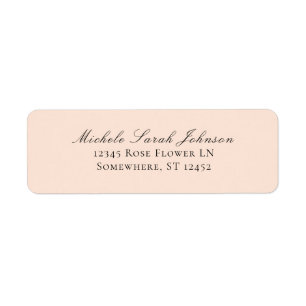 Etiqueta Mínimo de Pastel Rosa-Rosa Elegante