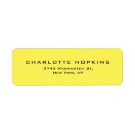 Etiqueta Mínimo Moderno Amarelo Elegante