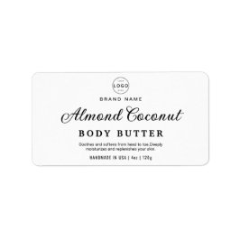 Etiqueta Mínimo Produto de Jar Cosmético de Corpo Negro
