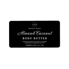 Etiqueta Mínimo Produto de Jar Cosmético de Corpo Negro
