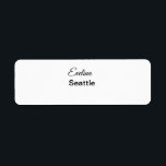 Etiqueta Mínimo simples adicione seu nome custo local<br><div class="desc">Design</div>