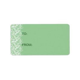 Etiqueta Mint com Faux Lace