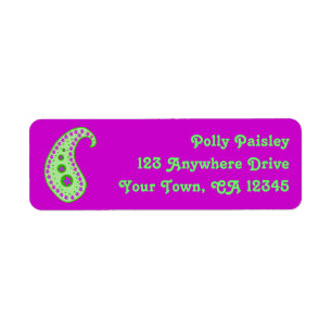 Etiqueta Mint Paisley