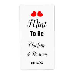 Etiqueta Mint To Be Cute Wedding Favor label