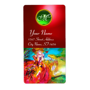 Etiqueta MIRANDOLINA/Máscaras de Carnaval Veneza