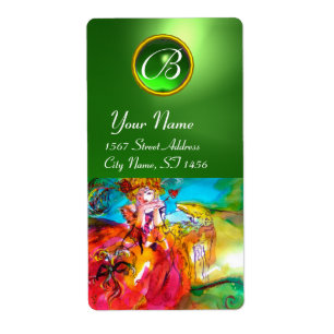 Etiqueta MIRANDOLINA/Máscaras de Carnaval Veneza