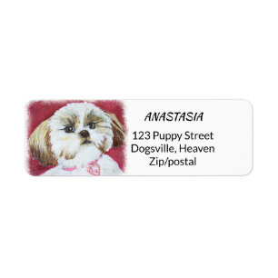 ETIQUETA MISTURA DE SHIH TZU DO BRINQUEDO