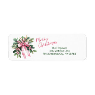 Etiqueta Mistura Rosa Feliz Natal Feliz