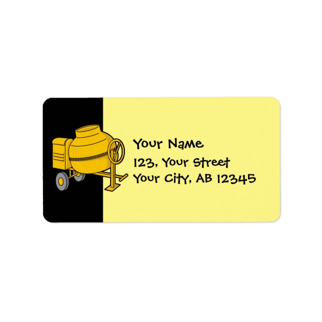 Etiqueta Misturador de concreto (Frente)