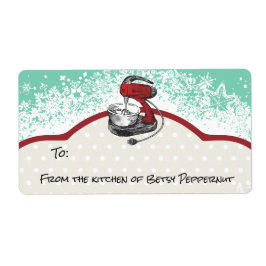 Etiqueta Misturador retrô da cozinha do Natal