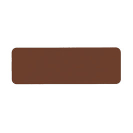 Etiqueta Mocha Brown Solid Color | Clássico | Elegante