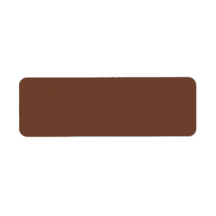 Etiqueta Mocha Brown Solid Color Clássico Elegante
