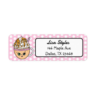 Etiqueta Mocha, Café Amantes do Cartoon Kawaii