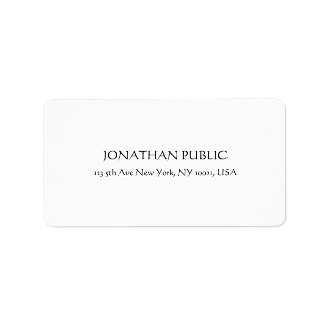 Etiqueta Modelo Clássico Mínimo Clássico de Caligrafia Digi (Frente)