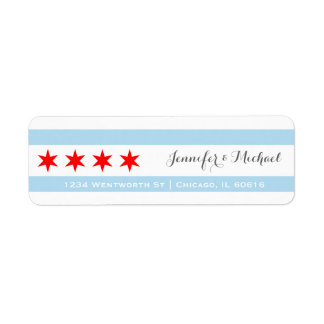 Etiqueta Modelo da bandeira de Chicago | Estrela Vermelha |