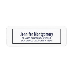 Etiqueta modelo de endereço simples