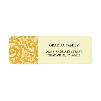 Etiqueta Modelo de Formatura 2027 Amarelo Dourado Formal