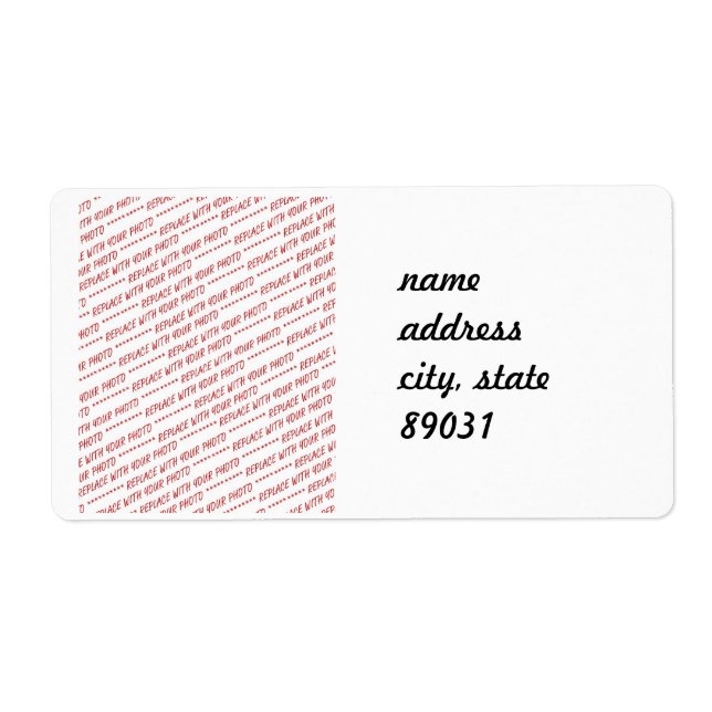 Etiqueta Modelo de Foto 8x10 Específico do Tamanho (Frente)