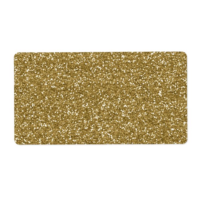 Etiqueta Modelo de Fundo Glitter Dourado (Frente)