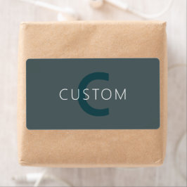 Etiqueta Modelo de Monograma Personalizável na moda