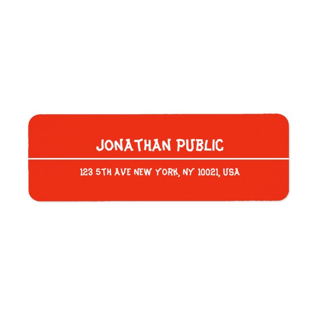 Etiqueta Modelo de Natal Endereço de Devolução Vermelha Man (Frente)