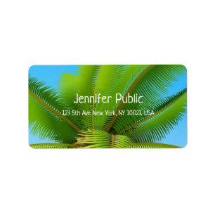 Etiqueta Modelo de Script Manuscrito Elegante para Palmas d