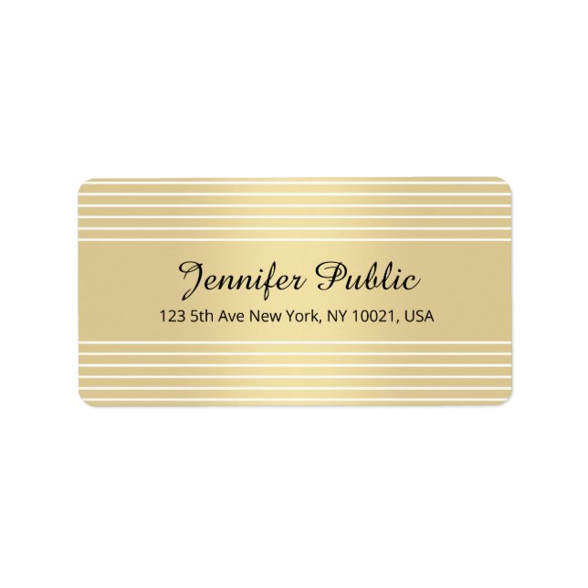 Etiqueta Modelo Elegante Elegante de Script de Caligrafia B (Frente)