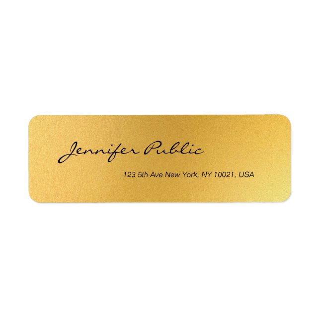 Etiqueta Modelo Elegante Simples de Script Manuscrito Doura (Frente)