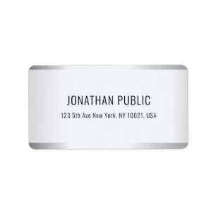 Etiqueta Modelo Glamorosa Moderna do Faux Silver Profession