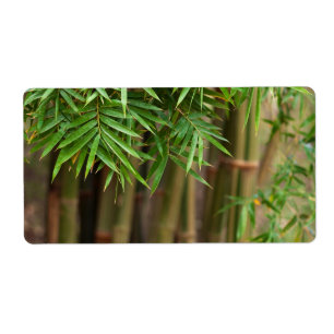 Etiqueta Modelo personalizado do zen fundo de bambu natural