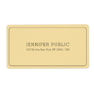 Etiqueta Modelo Profissional Elegante Moderno Envio Ouro