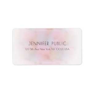 Etiqueta Modelo Simples de Cores de Pastel Elegante Moderno