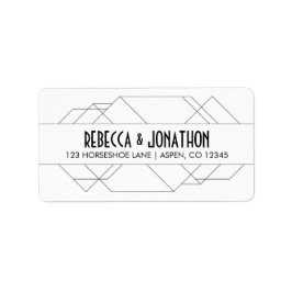 Etiqueta Modern Art Deco Address Labels