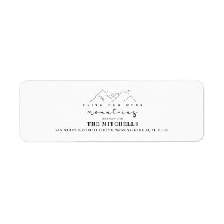 Etiqueta Modern Boho Faith Move Montanhas Personalidades Re