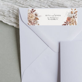 Etiqueta Modern Cream Boho Colorir Endereço de Retorno