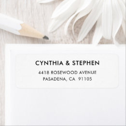 Etiqueta Modern Elegant Simple Wedding Return Address
