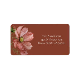 Etiqueta Modern Floral Terracotta Wedding