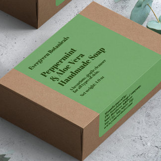 Etiqueta Modern Green Soap Packaging Label