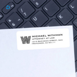 ETIQUETA MODERN LINE MONOGRAM CORPORATE LAWYER ACCOUNTANT