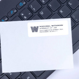 ETIQUETA MODERN LINE MONOGRAM CORPORATE LAWYER ACCOUNTANT